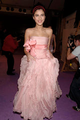 Spring 2007 Valentino Runway Look 57 Runway Pale Pink Silk Chiffon Ruffle Dress