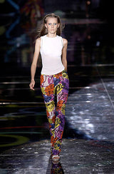 Brilliant Spring 2002 Versace by Donatella Versace Jacket & Beaded Pant Set