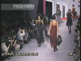 Fabulous Fall 1995 Karl Lagerfeld Runway Black Net Dress w Velvet Detailing