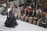 Resort 2011 Oscar de la Renta Runway Deep Blue Strapless Silk Dress w Elaborate Ruffled Skirt