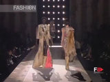 Extraordinary Spring 2002 Roberto Cavalli Runway Look 5 Hand Painted Distressed Suede Full Length Coat