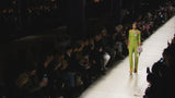 Fall 2017 Miu Miu Runway Look 13 Embellished Green Top, Belt & Pant Set