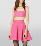 Recent Valentino by Pierpaolo Piccioli Pink Minimal Halter & Flared Mini Skirt Set