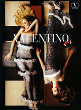 Beautiful Fall 1998 Valentino Runway & Ad Campaign Beaded Tiered Lace Dress