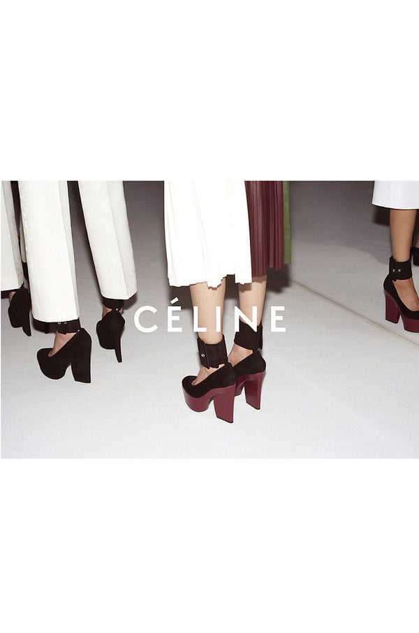 NIB Spring 2012 Celine Suede Lipstick Red Platforms