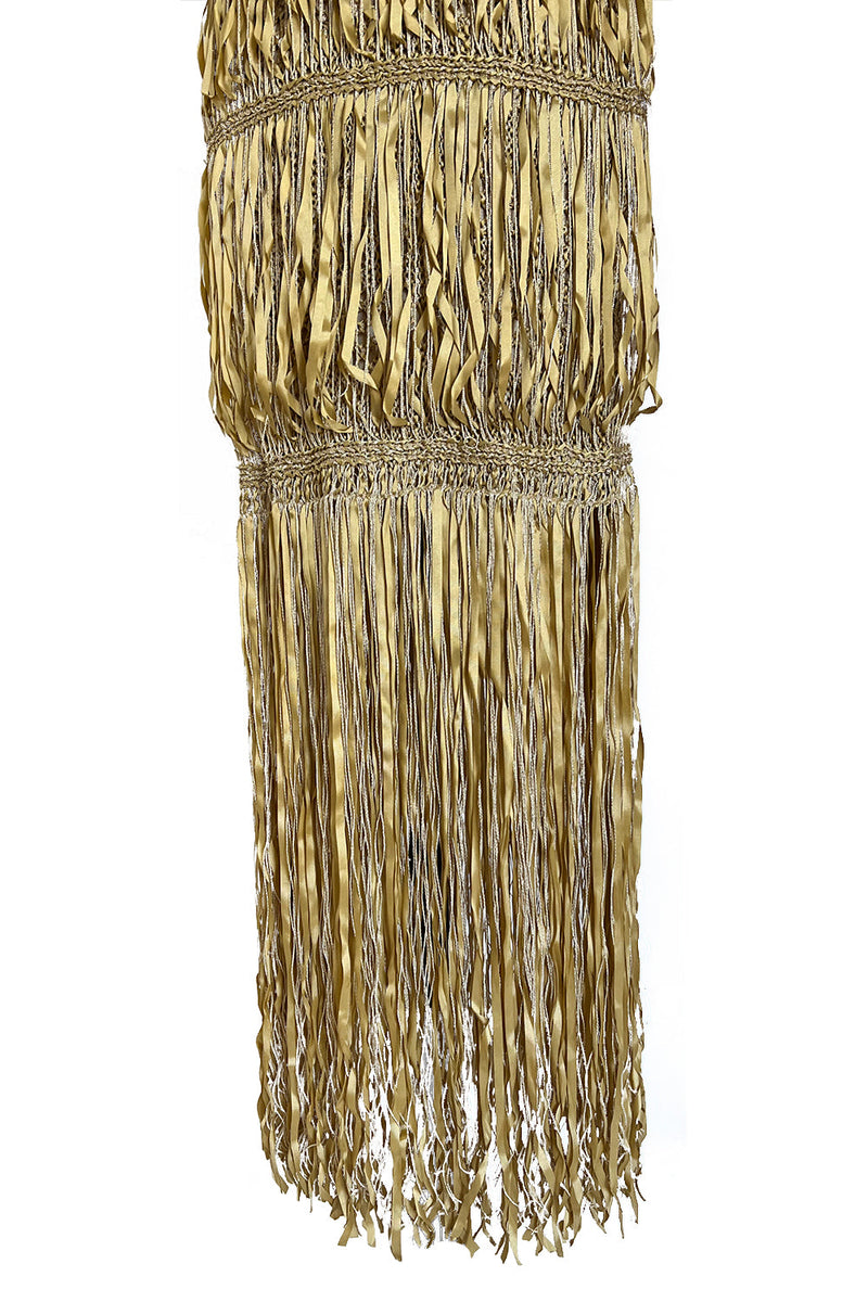 Incredible Cruise 2011 Chanel by Karl Lagerfeld Gold Ribbon & Metallic Cord Knit Dress