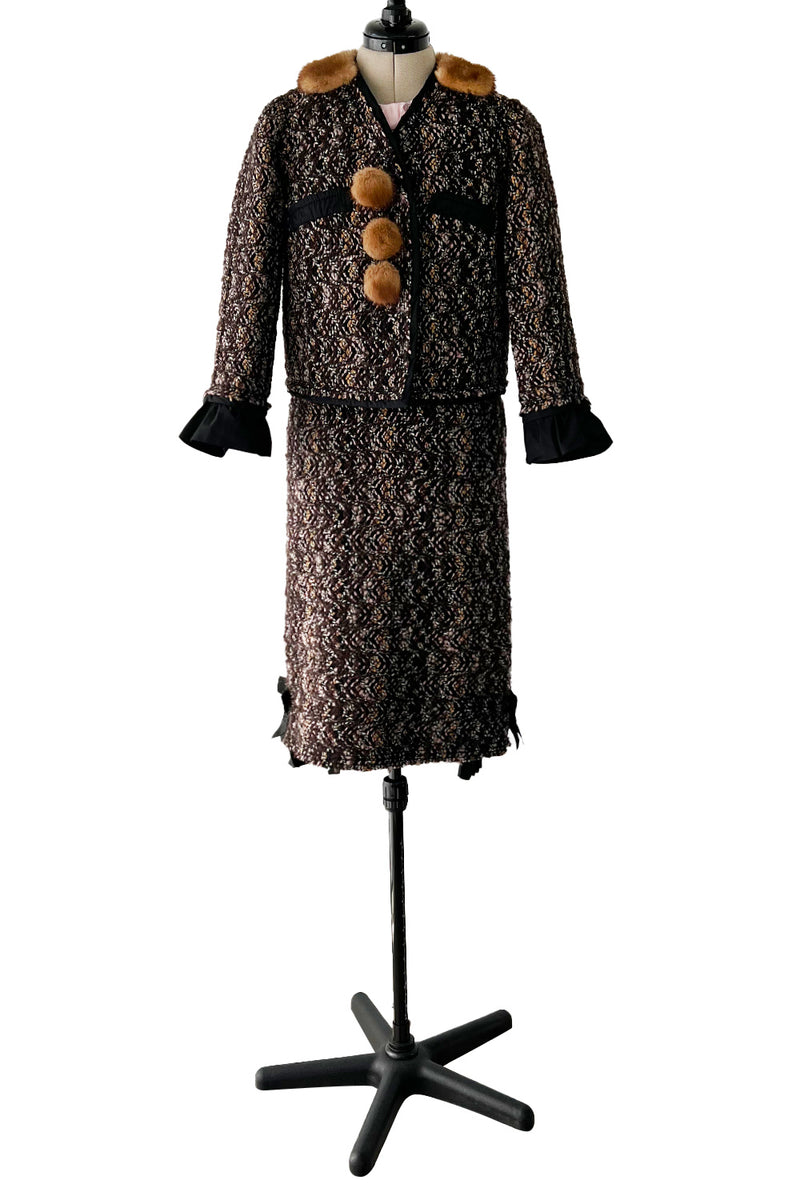 Fall 2010 Louis Vuitton by Marc Jacobs Tweed & Silk Dress w