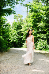 Spring 2015 Valentino Runway & Ad Campaign Coral Printed Silk Chiffon One Shoulder Dress