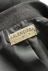 Fall 1959 Cristobal Balenciaga Haute Couture Black Jacket w Incredible Beaded Buttons