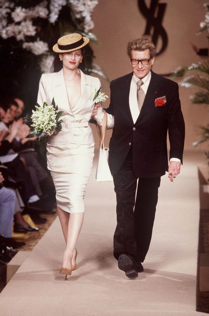 Important 2001 Yves Saint Laurent Haute Couture 'Just Married' Documented Runway Suit