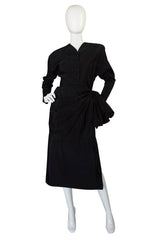 1940s Dramatic Silk Taffeta Peplum Suit – Shrimpton Couture