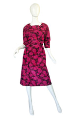 1950s Pink Floral Silk Cocktail Dress – Shrimpton Couture