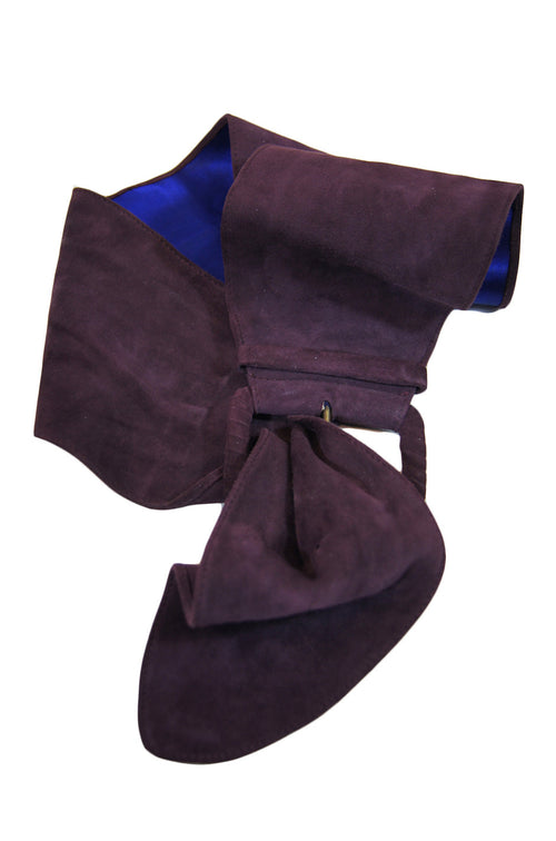 1970s Bottega Veneta Purple Suede Belt