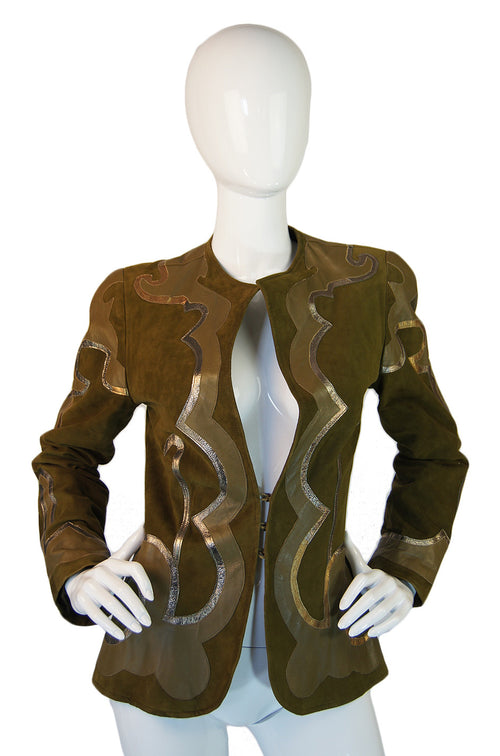 c1979 Suede Applique Giorgio Sant'Angelo Jacket