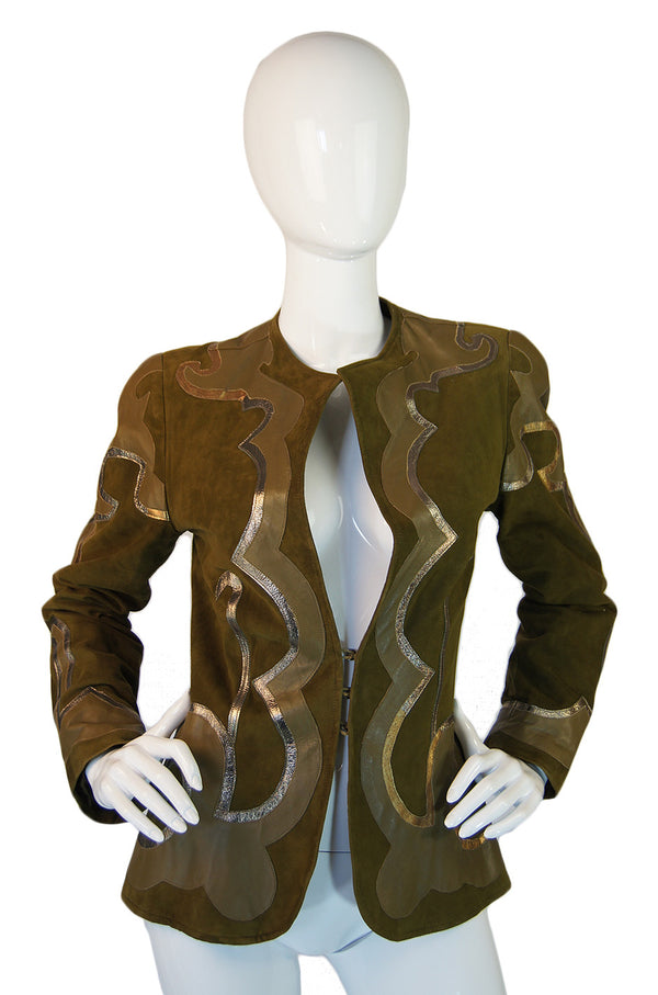 c1979 Suede Applique Giorgio Sant'Angelo Jacket