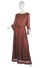1970s Silk Chiffon & Roses Treacy Lowe – Shrimpton Couture