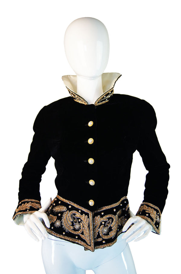 1970s Velvet Embellished Victor Costa