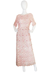 1960s Hand Beaded Maggie Reeves Couture Gown