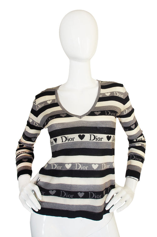 Early 2000 Hearts and Logos Dior Sweater