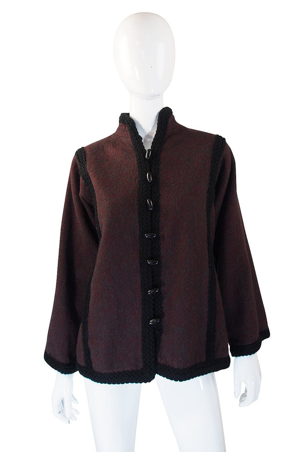 1970s YSL Russian Wool Braid Jacket