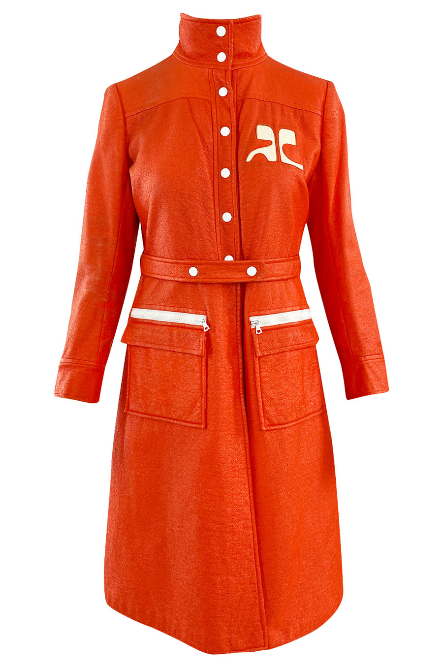 Orange vinyl coat best sale