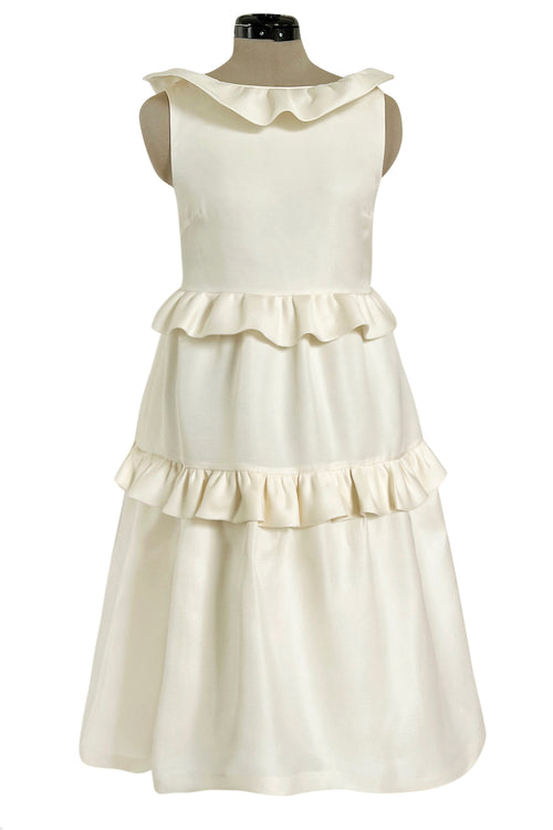 Prettiest Resort 2009 Christian Dior by John Galliano Runway Look 9 Ivory Silk Gazaar Baby Doll Dress