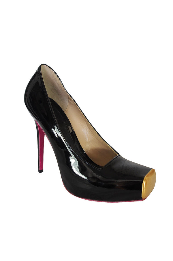 Alexander McQueen Patent Toe Cap Pumps 38