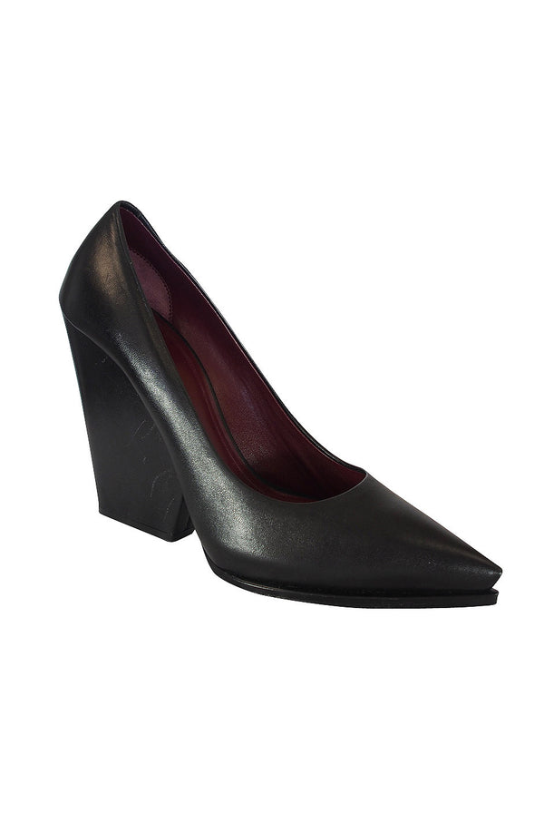 A/W 2012 Celine Black Pointed Wedge Pump 38