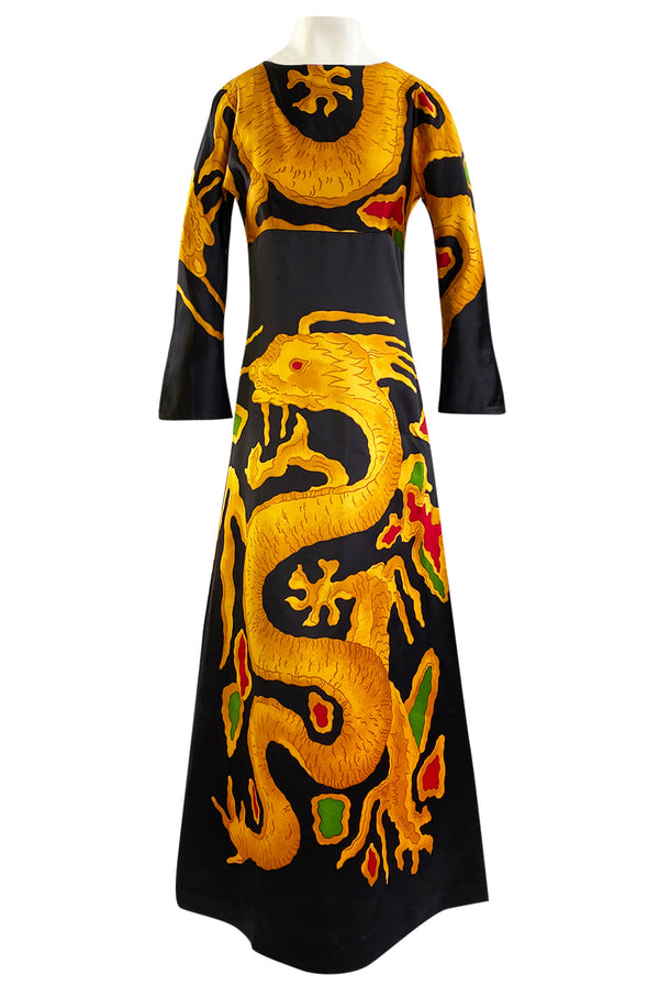 Spring 2001 Valentino Re-Edit of the Famous 1969 Haute Couture Printed Silk Dragon Dress