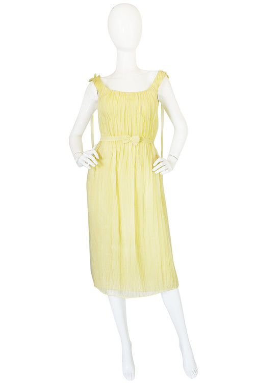 F/W 2005 Alexander McQueen Documented Runway Yellow Silk Dress