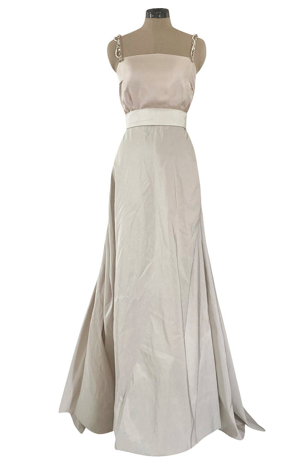 2012 Alber Elbaz for Lanvin Nude Blush Silk Collection Blanche Wedding Gown