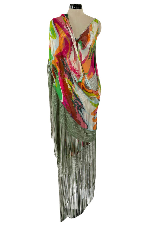 Runway Fall 2004 Missoni by Angela Missoni Multi-Way Fringe Silk Chiffon Dress