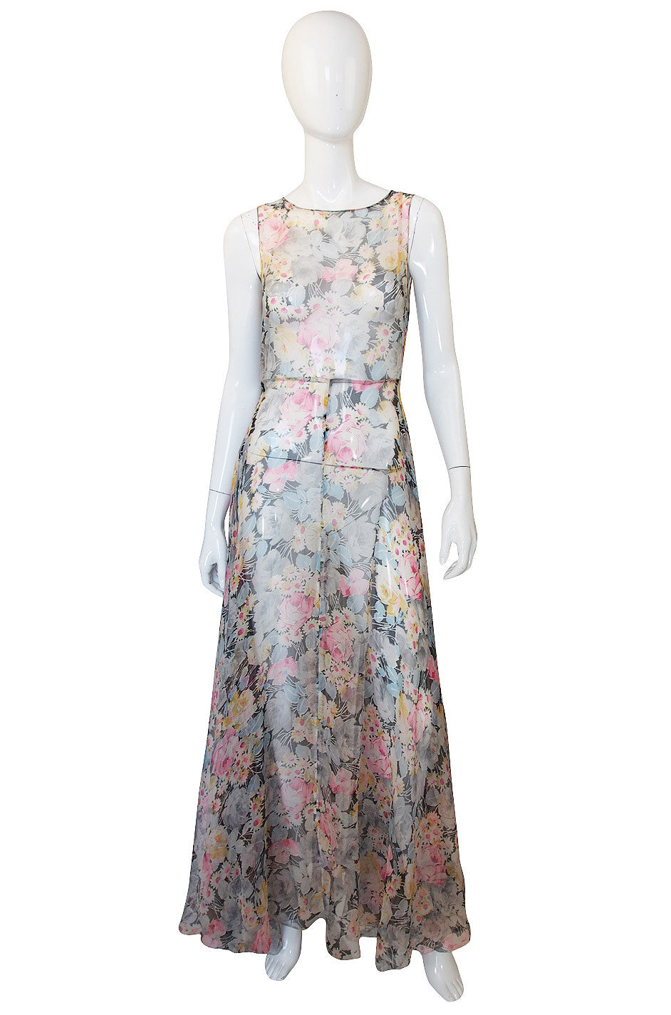 1920s Etheral Silk Chiffon Floral Flapper Gown – Shrimpton Couture