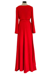 Stunning Fall 2006 Christian Dior by John Galliano Red Dress w Train & V Back