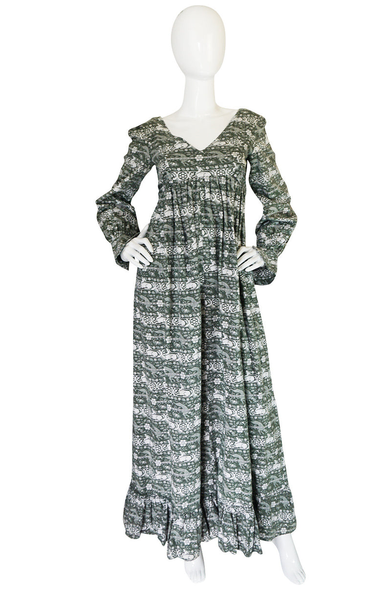 1960s Laura Ashley Green Print Dress – Shrimpton Couture