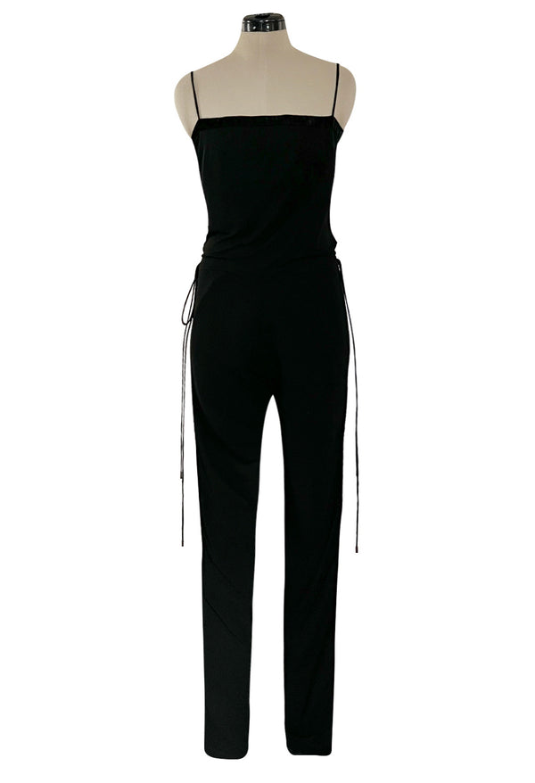 Fall 2009 Gucci by Frida Giannini Ad Campaign Black Jersey Draped Back Jumpsuit