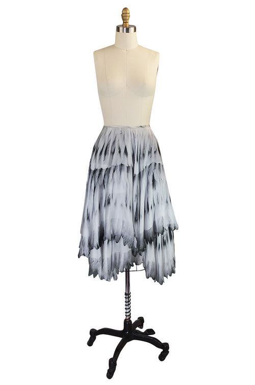 Recent Feather Print Alexander McQueen Skirt