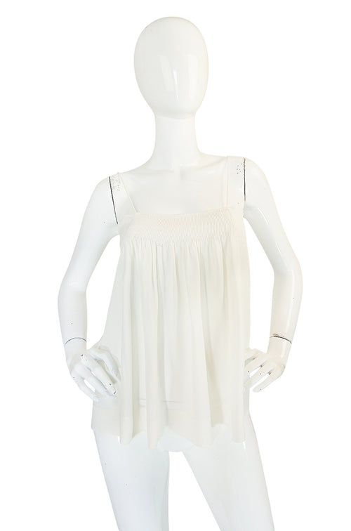 Early 2000s Phoebe Philo for Chloe Cream Silk Camisole Top