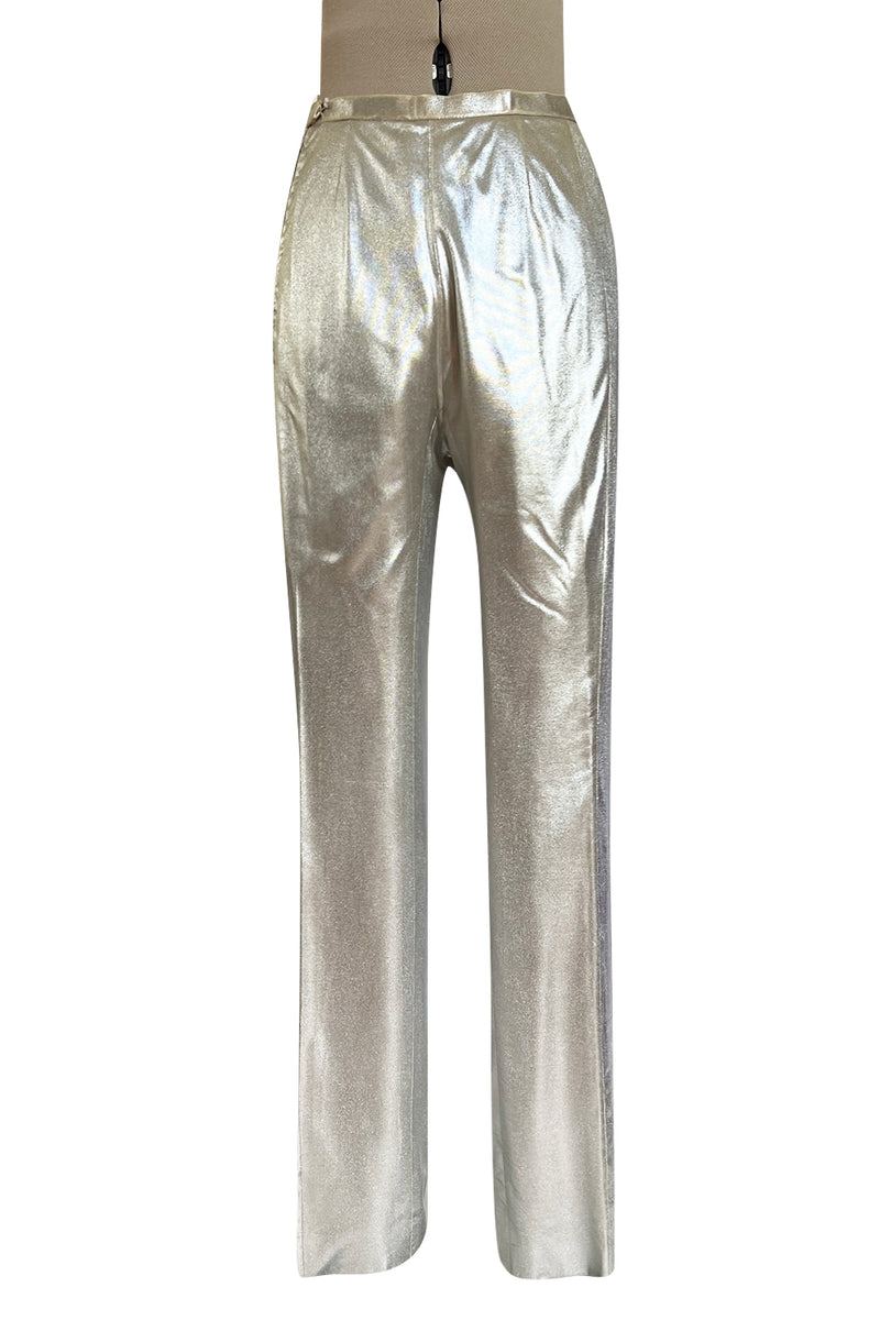 Spring 1966 Marc Vaughan Couture Silver 'Cubic' Pant & Open Side Tunic Mini Set