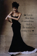 Highly Documented Spring 1996 Christian Dior by Gianfranco Ferre Black Ruffled Flounce Hem Dress