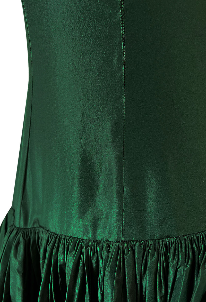 Rare 1977 Madame – in & a Dress Deep Gres Cape Couture Shrimpton Haute Silk Green Couture
