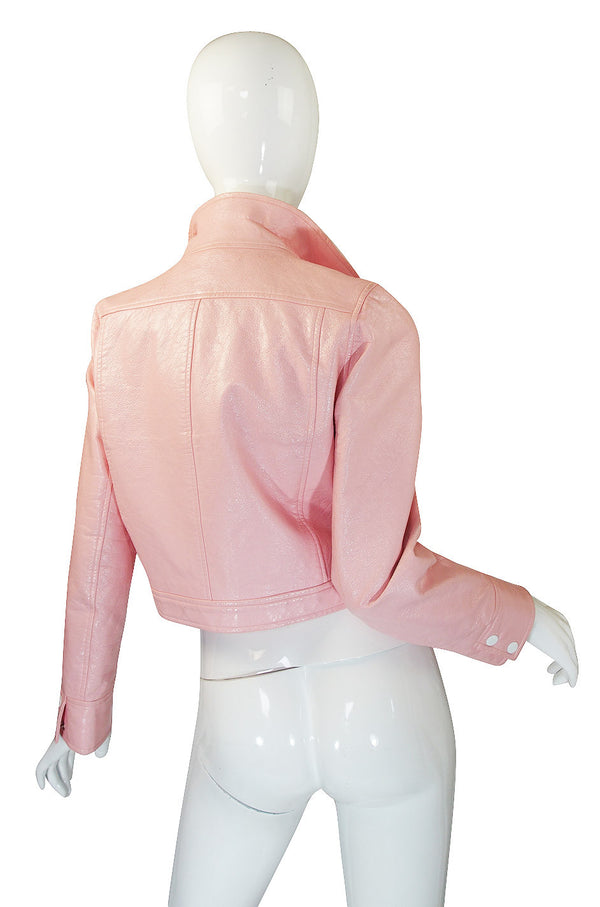 1980s Iconic Courreges Pink Crop Jacket