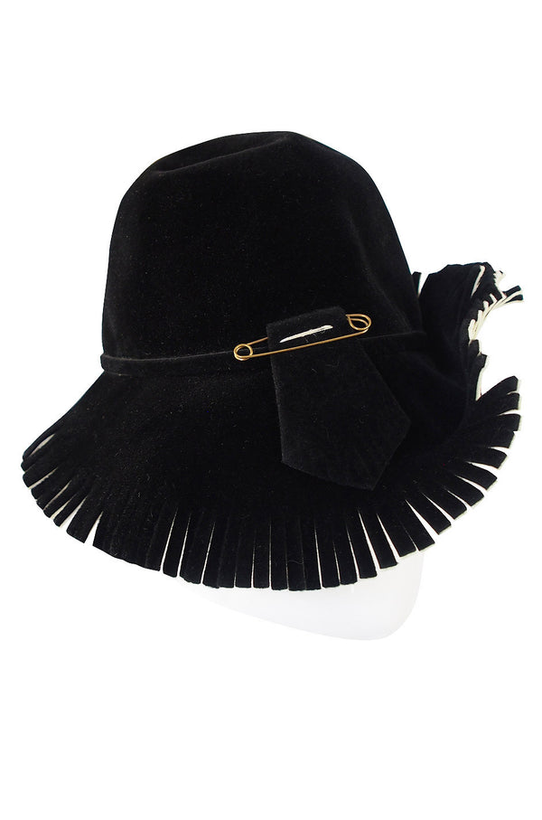 1970s Fringed Yves Saint Laurent Hat