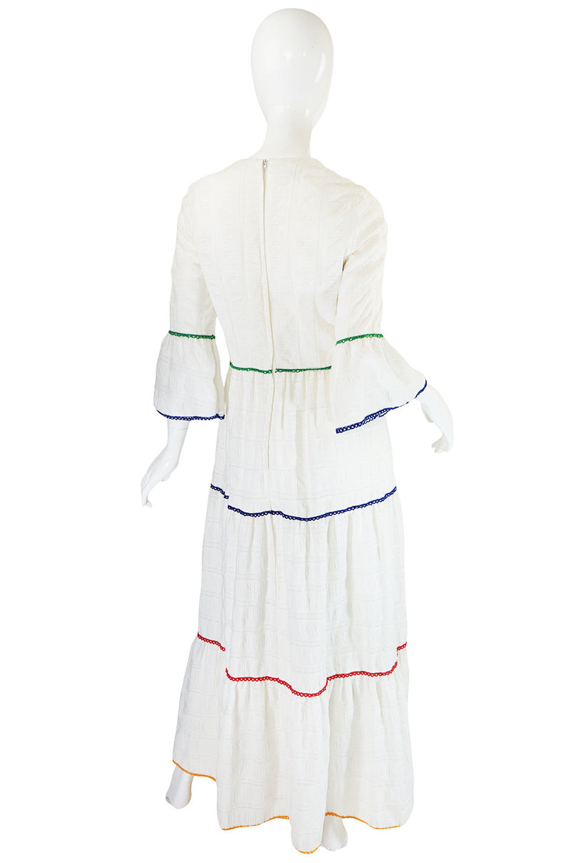 1960s Miss K Embroidered White Cotton Dress – Shrimpton Couture