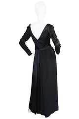 c1966 Black Silk Emilio Pucci Plunged Jumpsuit – Shrimpton Couture