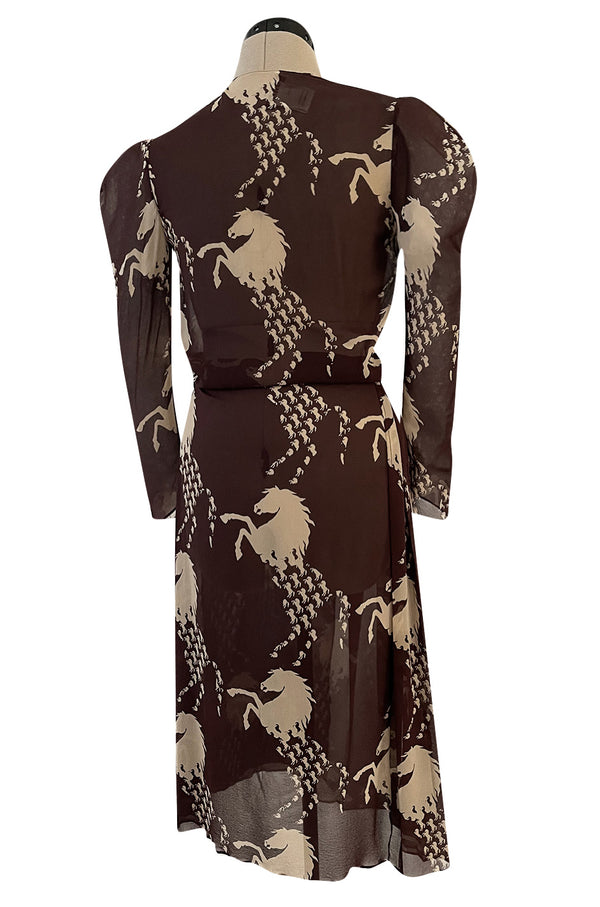 Iconic & Rare Spring 2001 Chloe by Stella McCartney Look 11 Runway Horse Print Dress