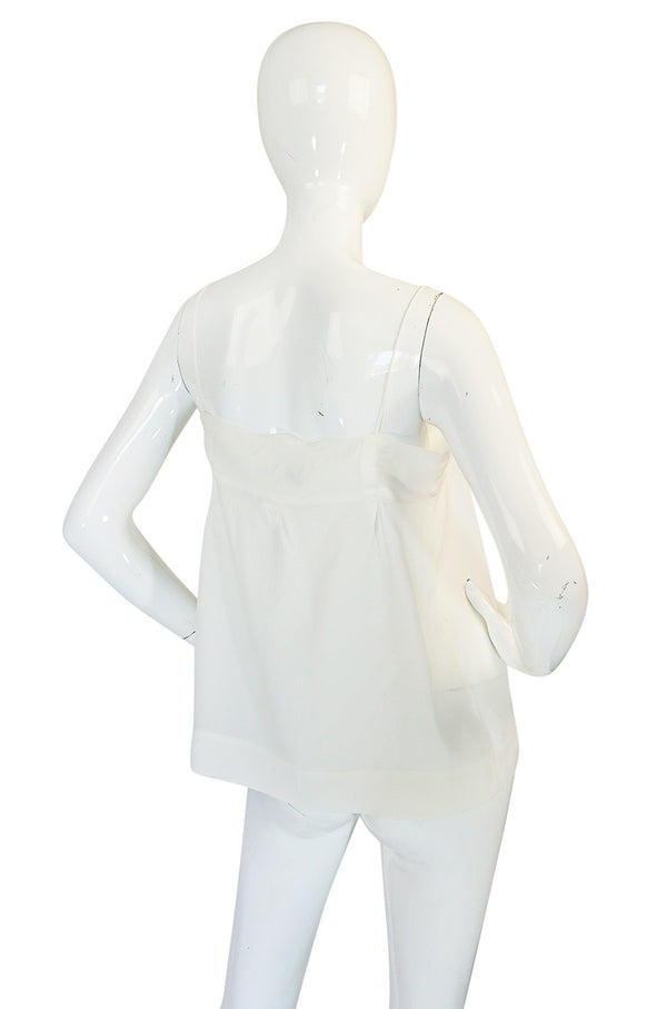 Early 2000s Phoebe Philo for Chloe Cream Silk Camisole Top