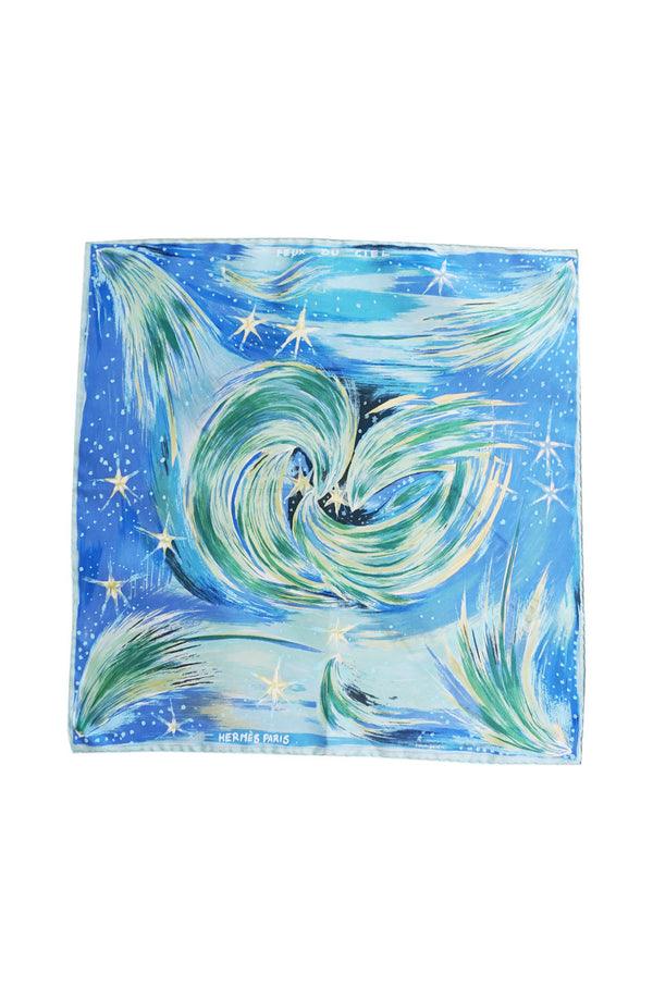 Hermes 'Feu Du Ciel' by Kwumi Sefedin Silk Pocket Scarf