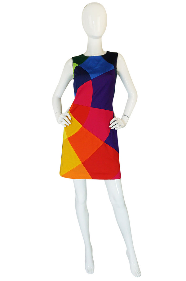 1980s Moschino Cheap & Chic Rainbow Colored Dress & Jacket