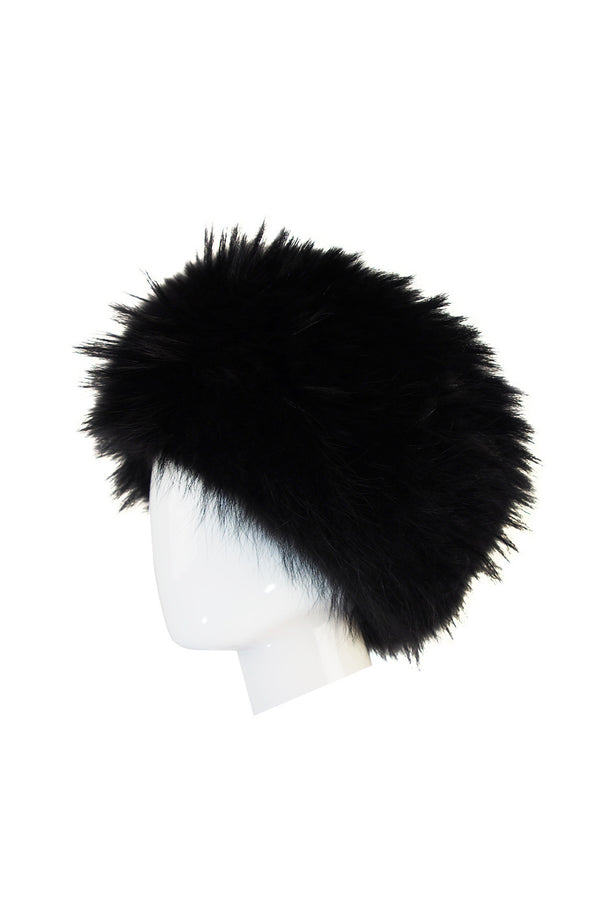 1990s Statement Making Burberry Black Fur Hat